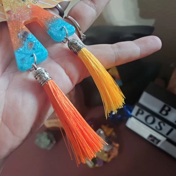 😱3 for $20 Handmade unique one of a kind dangle tassel multi stone Earrings - Picture 7 of 10